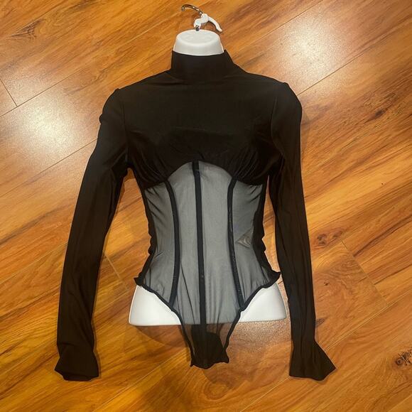 ByEgries Sloane Bodysuit Black Size Small NWT - Picture 5 of 11